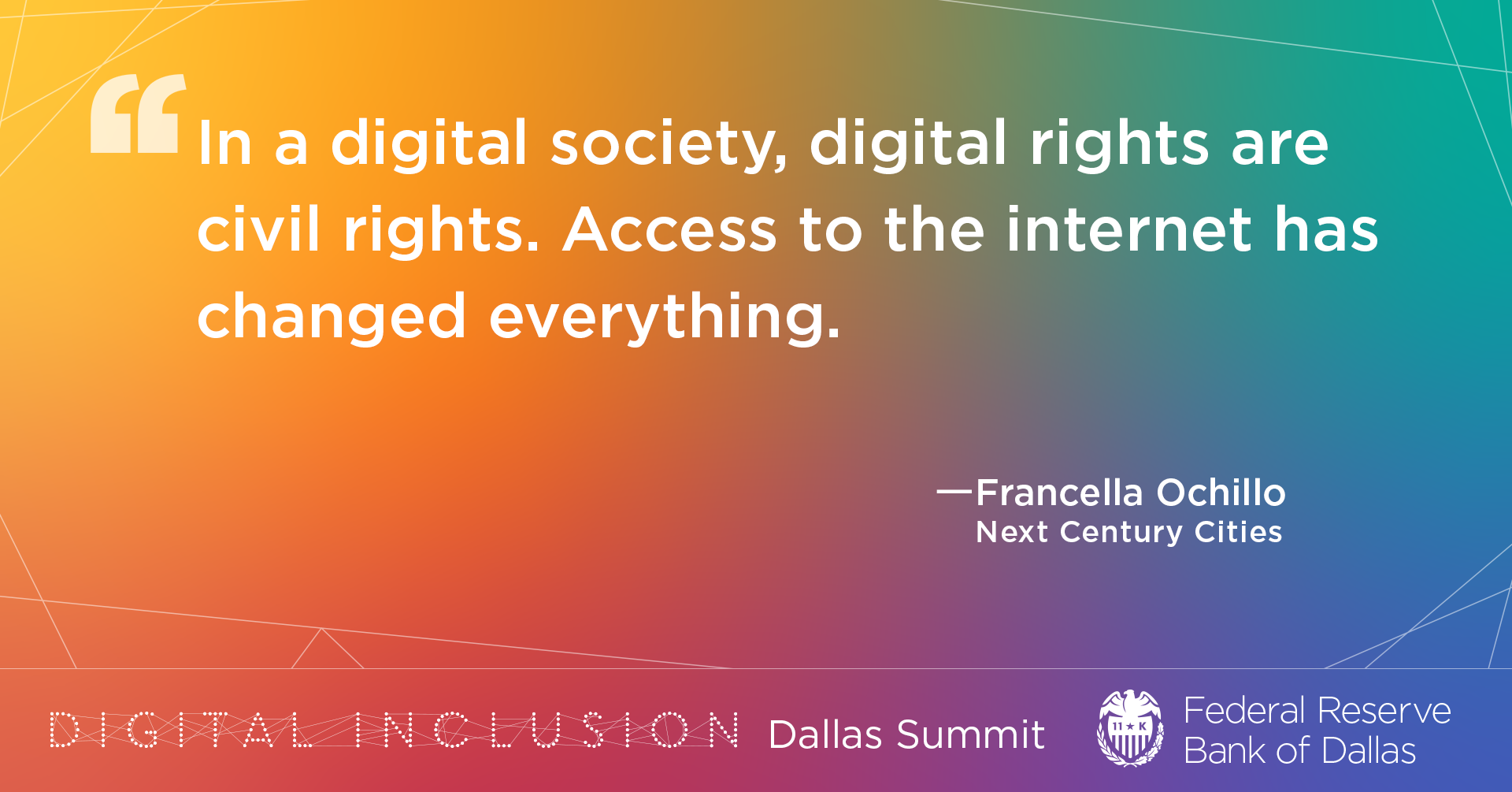 Keynote speaker Francella Ochillo emphasized the critical need for digital equity