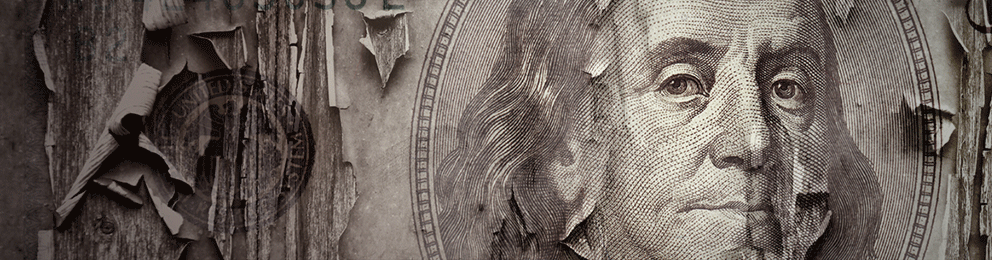 Distressed 100 Bill