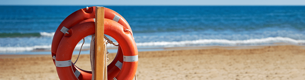 Life bouy on the beach