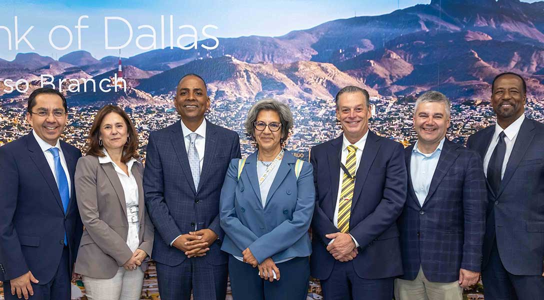 In El Paso, the team met with Mayor Renard Johnson, a former Dallas Fed El Paso Branch board member.