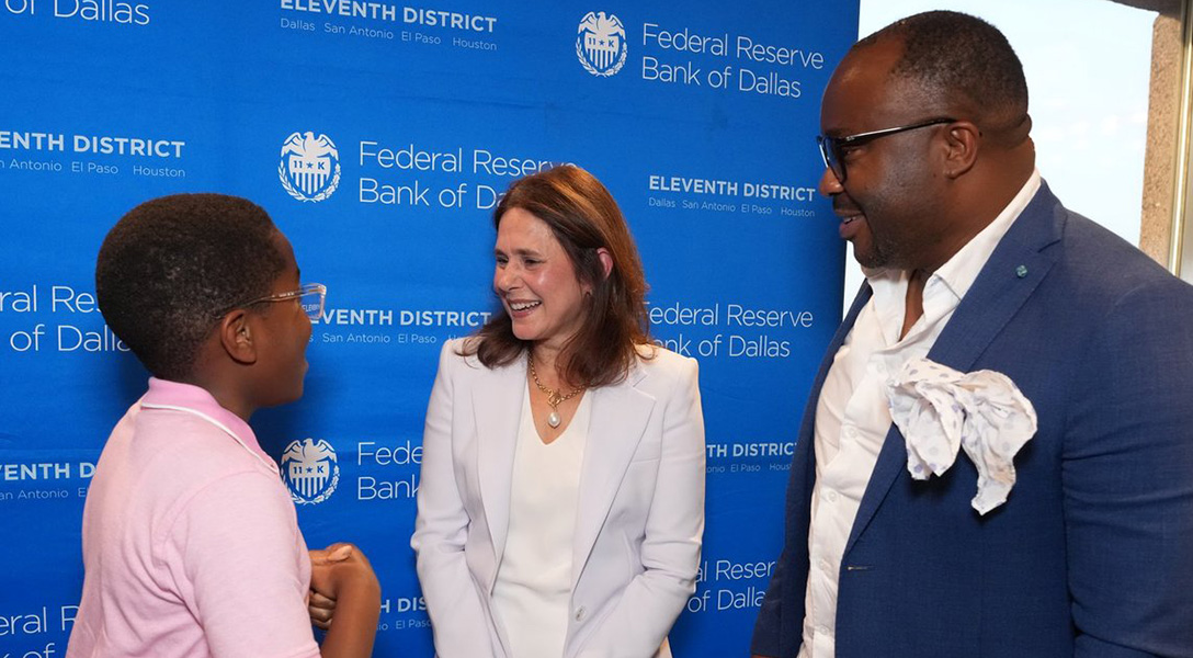 President Logan heard from many community leaders in San Antonio, including future leaders.