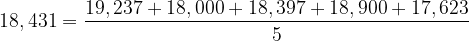 Equation to find the bottom figure in Table 1