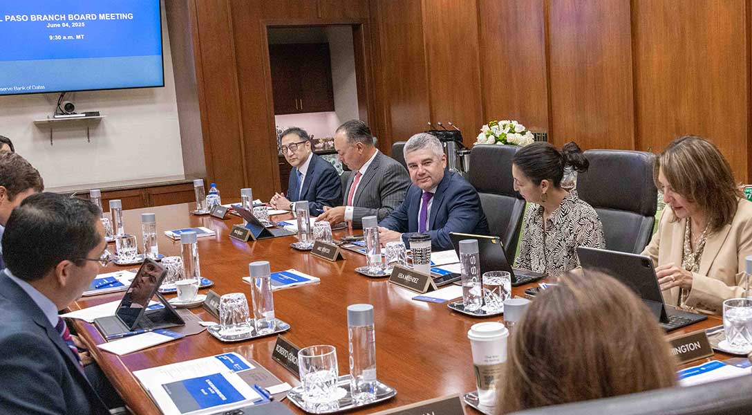 President Logan sat in on an El Paso Branch board meeting during her visit.