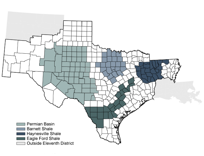 oil and natural gas producing regions