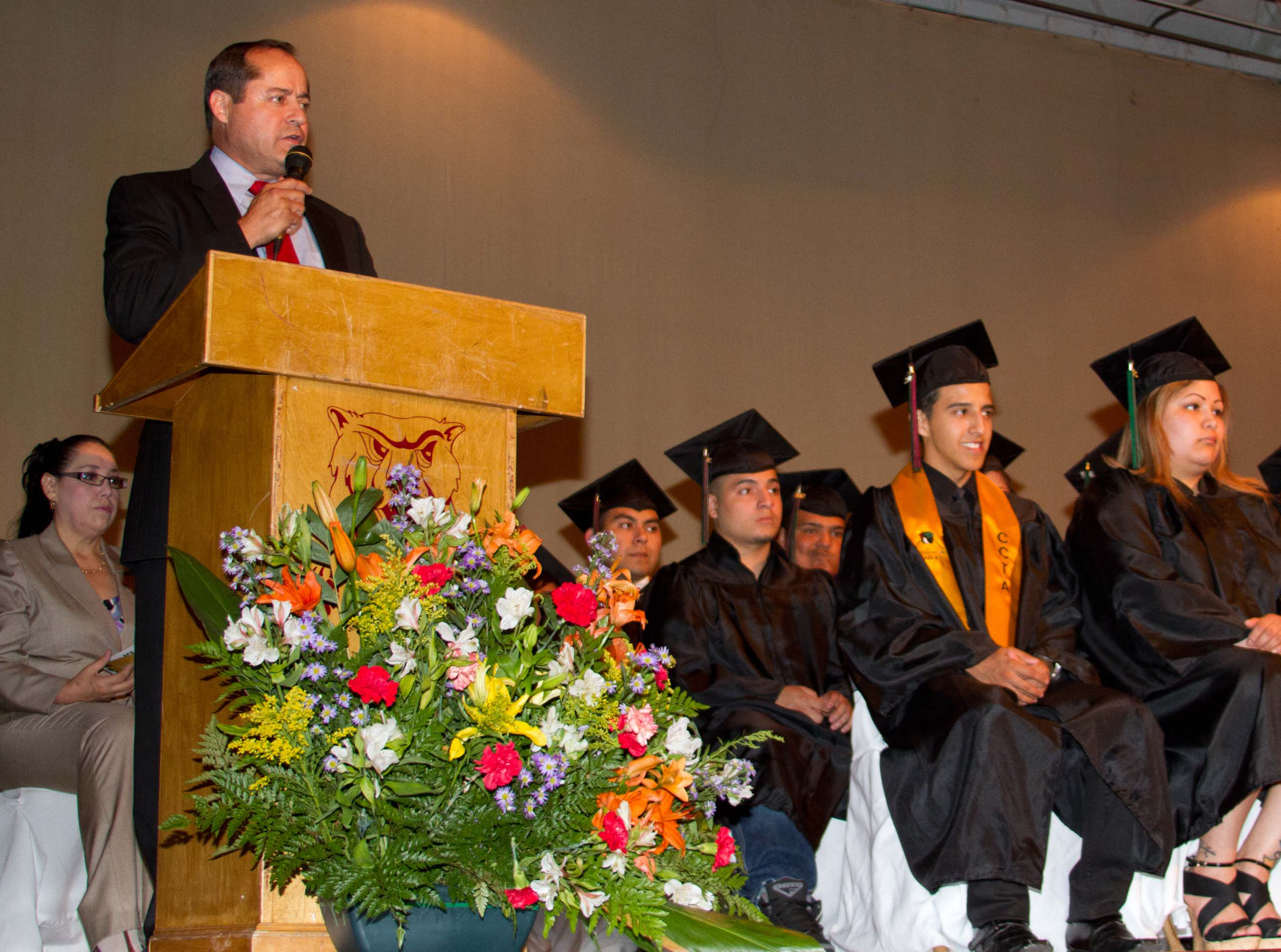 PSJA superintendent Daniel King at a graduation ceremony. Photo credit: PSJA ISD.