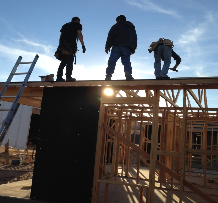 Residents working on an LVHC home in El Paso County